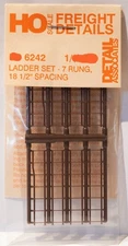 Detail Associates 6242 HO Scale Ladder Sets -- 7-Rung