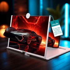 Phone Screen Magnifier 3D HD Acrylic Foldable 12-Inch Reduces Eye Strain New