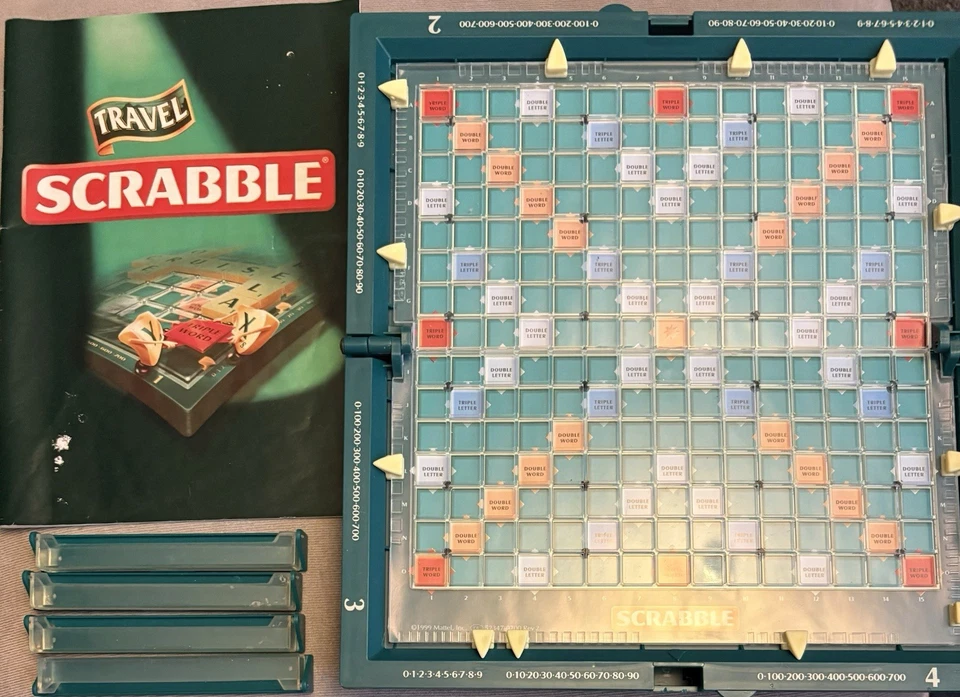 Mattel Travel Scrabble Game Compact Edition (10+) - Rare Version, Great Price  - Image 2 of 2