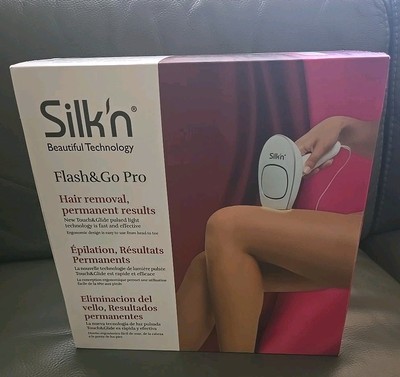 Silk'n Flash&Go Pro Touch & Glide HPL Technology Hair Removal Device/sealed.