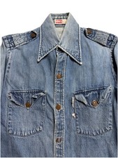 Levi's Denim Shirt 1970's Big E White Tab Men  s small 70s
