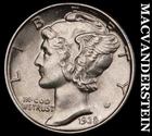 1938 Mercury Dime- Full Split Bands Choice Gem Brilliant Unc Luster #i8234