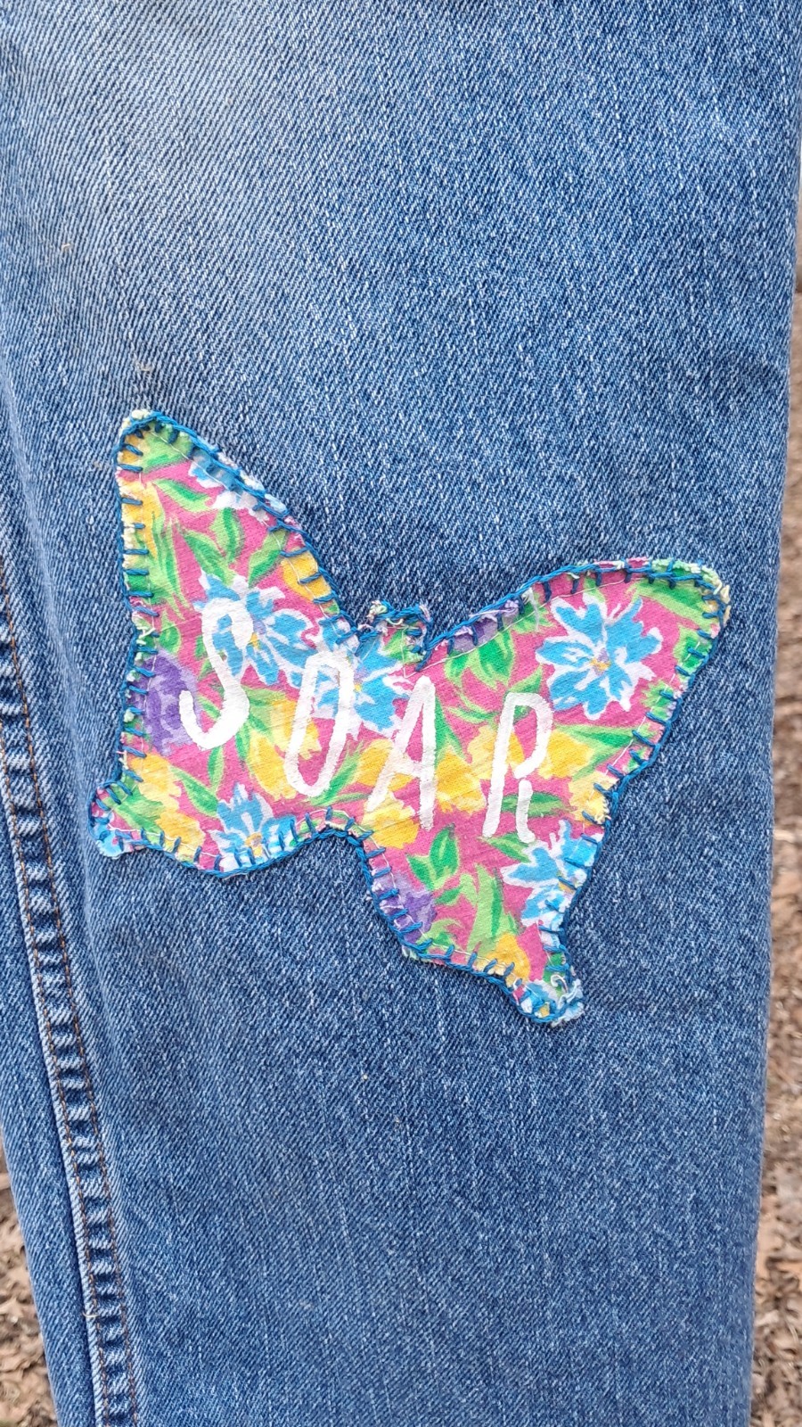 Upcycled  OOAK Reworked Boho   Patchwork Boyfrien… - image 14