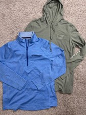 Vineyard Vines Men's Long-Sleeve Cotton Whale Hoodie T-Shirt Green Size S