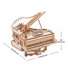 Robotime AMK81 ROKR Magic Piano Mechanical Music Box 3D Wooden Puzzle
