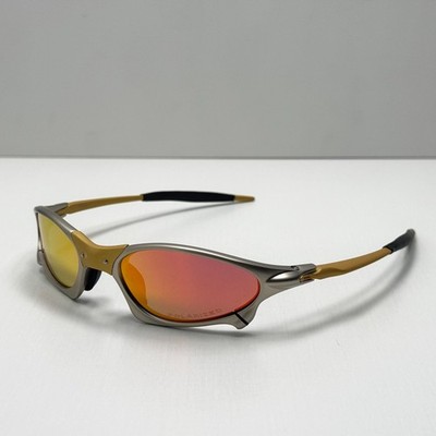 Oakley Penny X-Metal Sunglasses Silver Frame Fire Iridium Lens