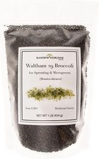 Broccoli Seeds for Sprouting  Microgreens  Waltham 29 Variety  1 LB, Black