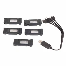 ‵ 3.7V 1200mAH Lithium Battery Portable Drone Battery With 5 In 1 Charger