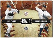 2004 Donruss Leather & Lumber Rivals Mike Piazza Roger Clemens #1912/2499