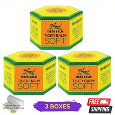 3 X Tiger Balm Soft Ointment 25g Neck, Back & Muscle Massage Pain Relief