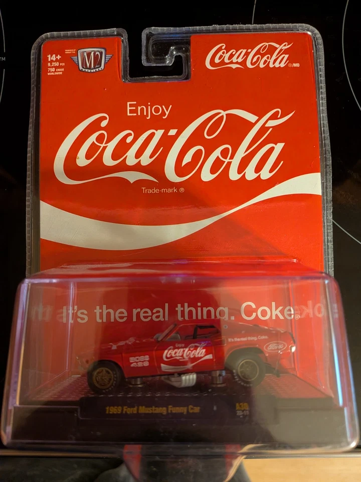 1969 FORD MUSTANG FUNNY CAR M2 COCA COKA 1/64 - Image 3 of 4