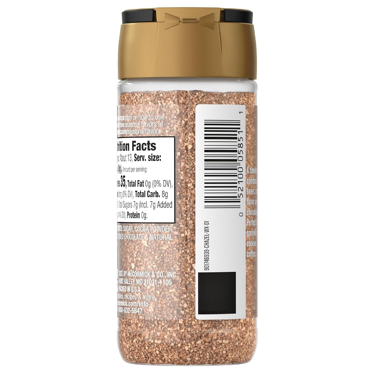 McCormick Finishing Sugar, Chocolate Hazelnut, Limited Edition, 3.61 oz