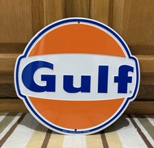 Gulf Gasoline Metal Sign Garage Tools Oil Bar Pub Vintage Style Wall Decor Gulf Gasoline Metal Sign Garage Tools Oil Bar Pub Vintage Style Wall Decor