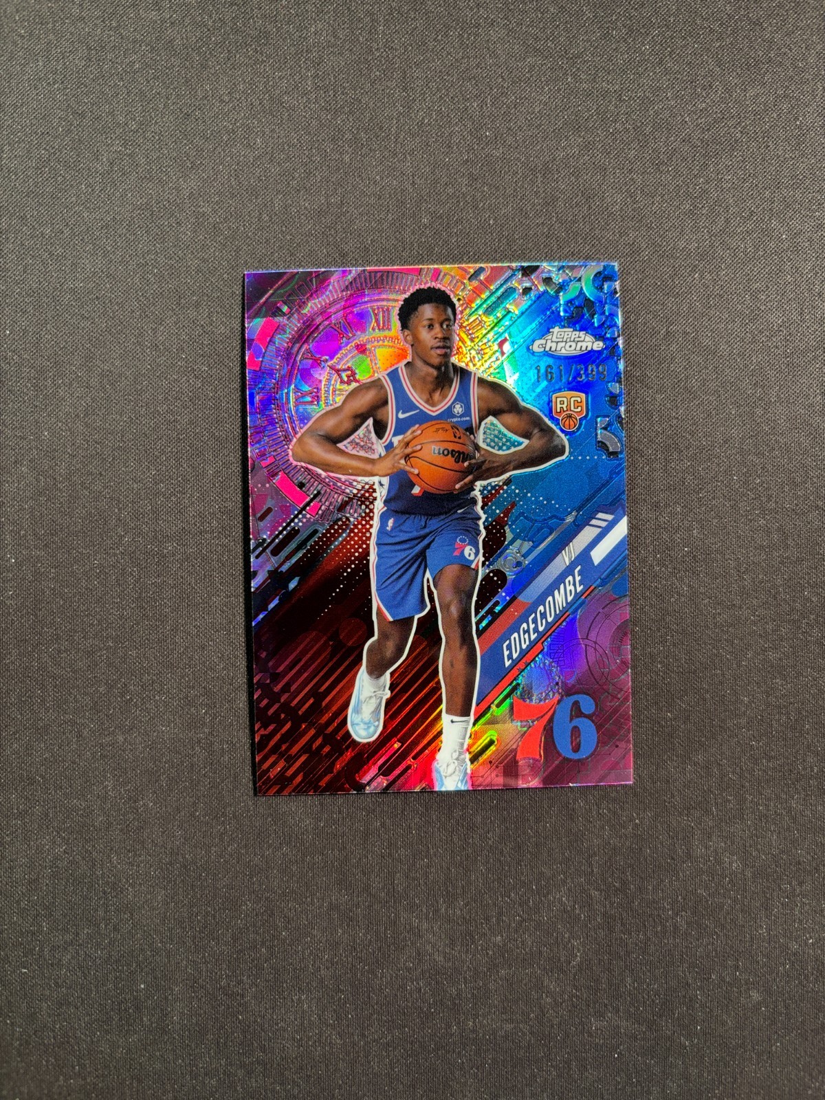2025-26 Topps Chrome Basketball VJ Edgecombe Rc Rookie Go Time Magento 161/399