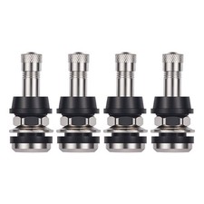 4 Pcs Tr416 Metal Tire Valve Stems High Pressure Outer Mount 1.5in Silver 4 Pcs Tr416 Metal Tire Valve Stems High Pressure Outer Mount 1.5in Silver