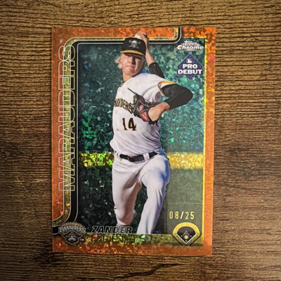 #ad 2025 Topps Pro Debut Chrome Zander Mueth #PDC 120 Orange Mini Diamond... $3.62