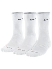 Nike ESF15738 Boy's Dri-FIT Socks 3-pack White Size small