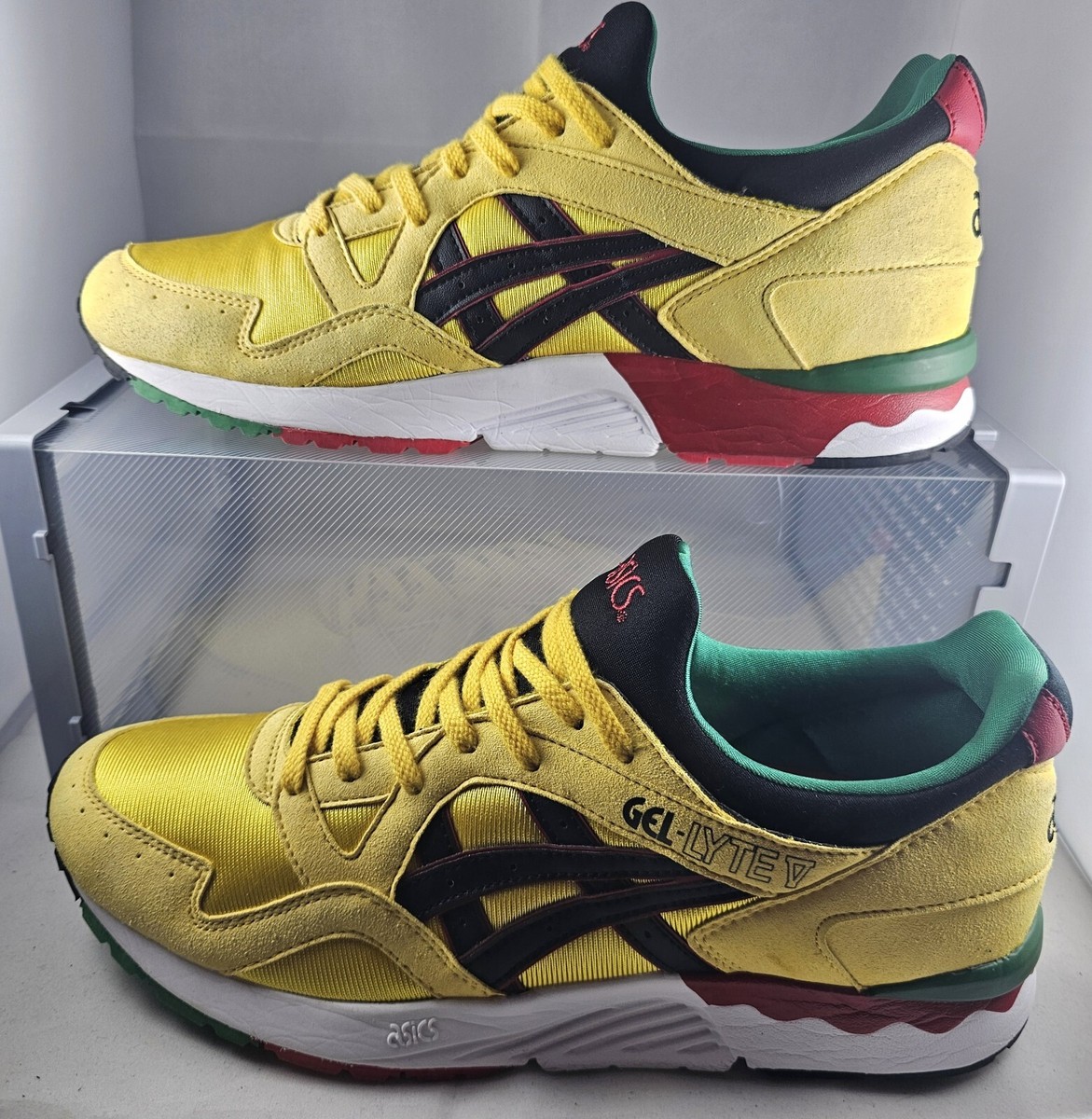 ASICS Men's 2015GEL-LYTE V 5 ~CARNIVAL Yellow/Red/Green Sneakers