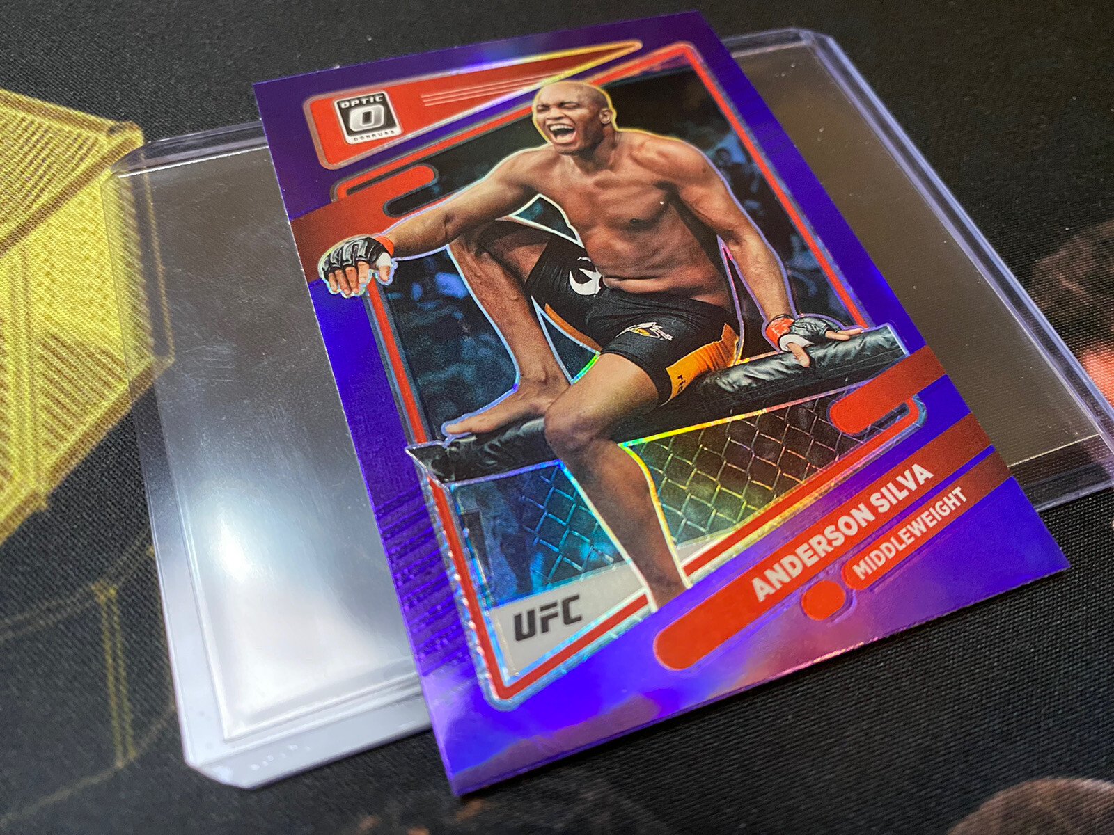 2022 Panini UFC Optic - Anderson Silva - Purple Prizm No. 27 Blaster Exclusive