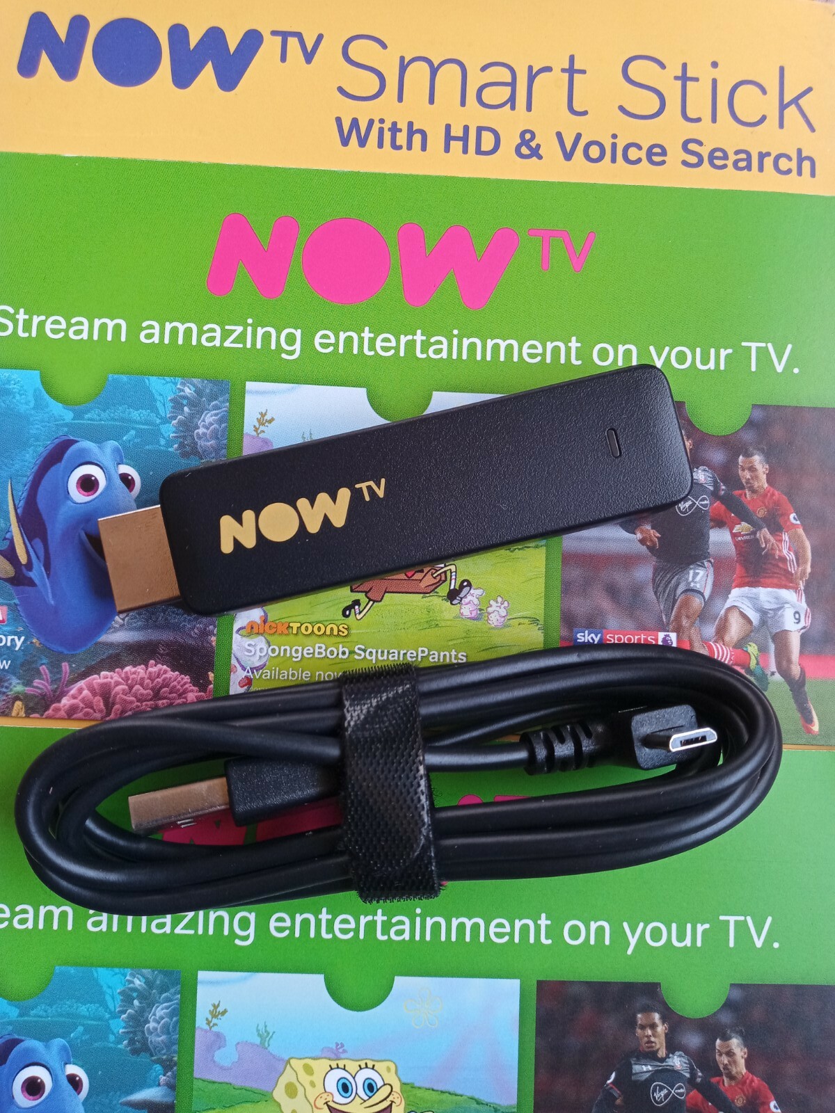New Now TV Smart Stick + USB cable only yellow latest nowtv bbci uktv