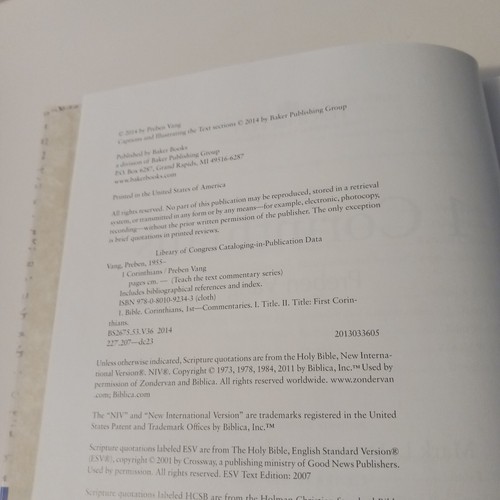 1 Corinthians by Preben Vang, Hardcover 2014 - Picture 12 of 18