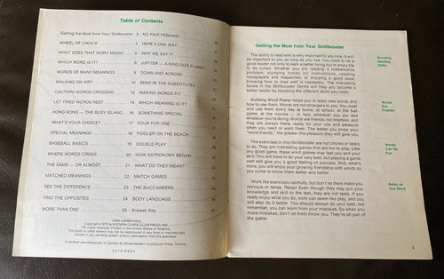 Vintage UNUSED 1975 Building Word Power D Skillbooster Workbook - Picture 4 of 7