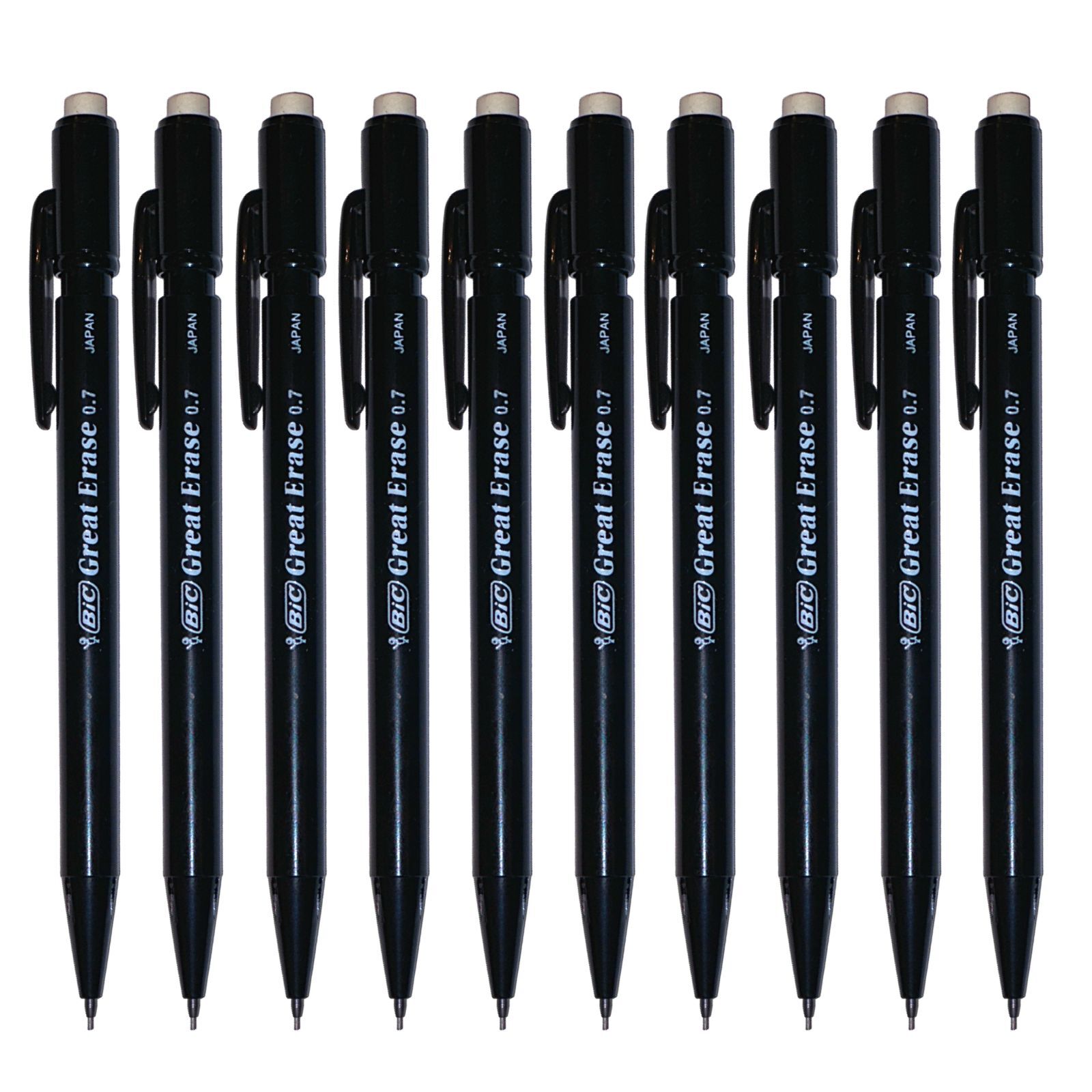 BiC Great Erase New Mechanical Lead Pencil Refillable 0.7mm with Eraser