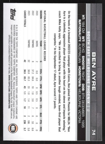 2023-24 NBL Topps Chrome - BASE - Complete Your Set Pick a Card - Picture 149 of 201