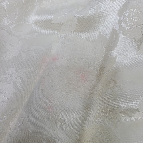VTG Wee Clancy Girls Jacquard Dress Size 7 Ivory Floral Short Sleeve Gold Button - Picture 6 of 17