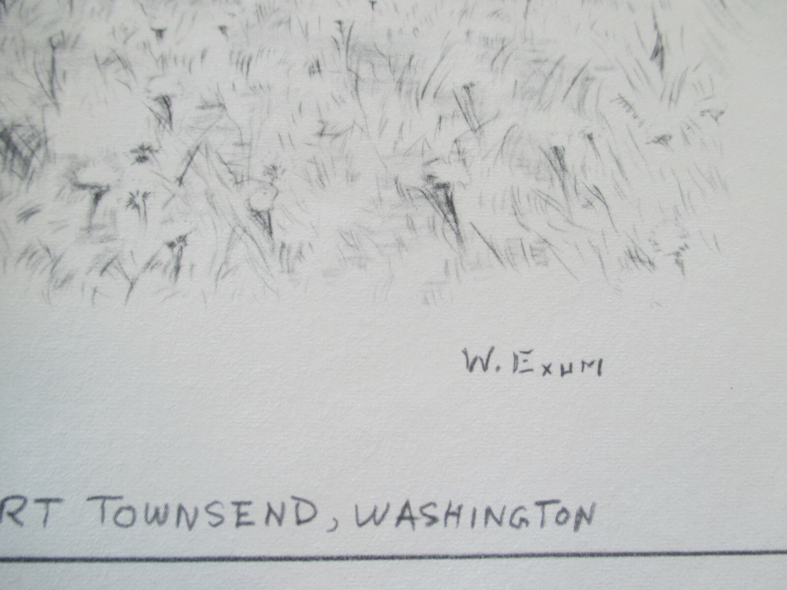 Wally Exum Pencil Sketch Old Presbyterian Church 1889 Port Townsend WA