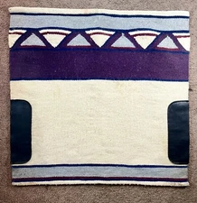 Vintage Toklat Navajo Vicuna Horse Saddle Blanket Pad New Zeeland Wool 33X32” US