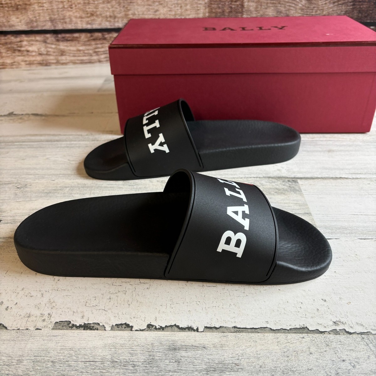 Bally Mens Simon Sandals Slide US 8 Black | eBay display picture 1