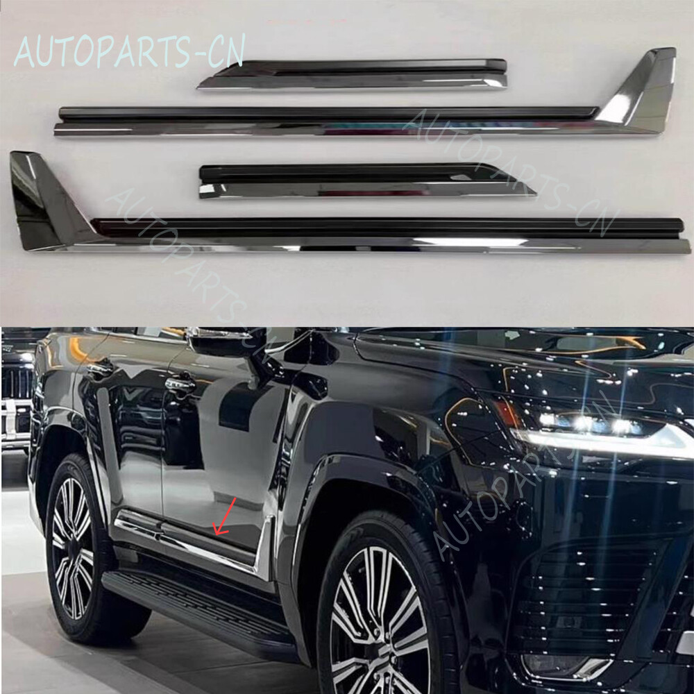 For Lexus LX 600 2022-2023 ABS Black + Chrome Body Door Side