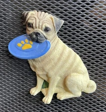 Frisbee PUG Willabee & Ward 3D Fridge Magnet W&W MBI Dog Cute Kitchen Gift Puppy