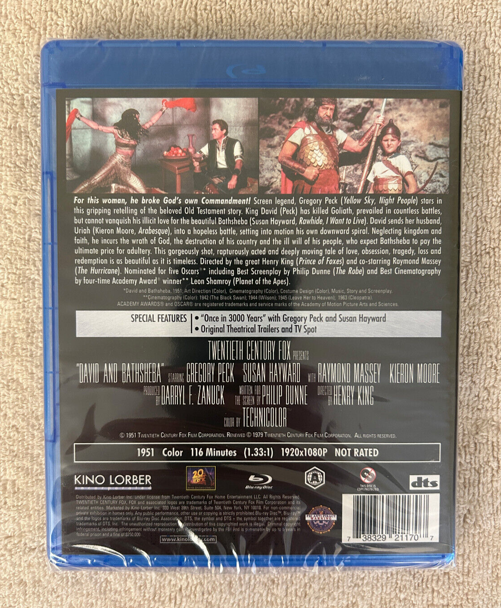 David and Bathsheba (1951) Blu-ray Gregory Peck Susan Hayward