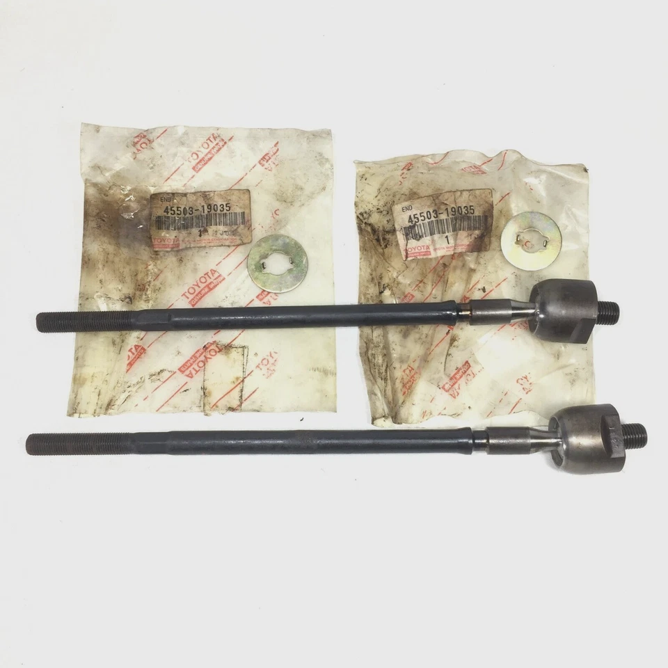 Par de extremos de cremallera de dirección 45503-19035 Toyota Corolla AE80 81 82 CE80 genuino nuevo en stock Foto 2 de 4