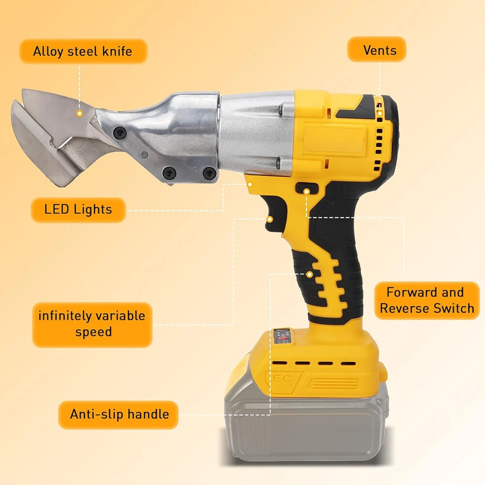 400W Für Dewalt 18V Akku Blechschere Akkuschere Elektrisch Schere Blechschneider - Bild 4 von 4