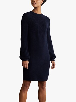 Boden Cable Knitted Jumper Dress Navy Blue Size 8 New with Tags | eBay