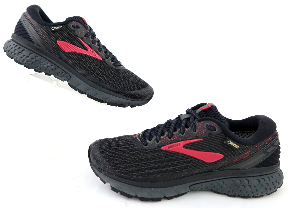 Brooks Ghost 11 GTX Womens GORE-TEX Running Shoes Black-Pink Sz 10