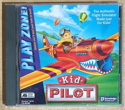 KID PILOT PC CD-ROM KINDER FLUGSIMULATOR SPIEL Top Zustand RAR!
