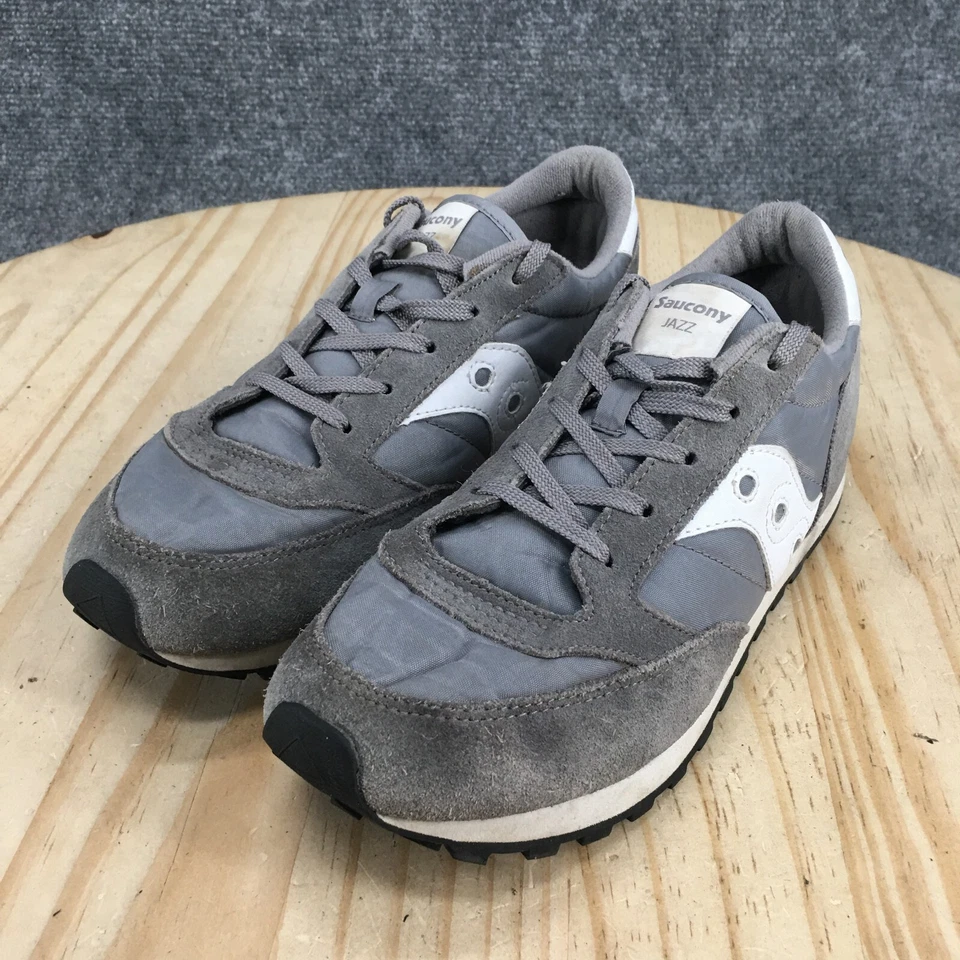 Saucony Zapatos Juveniles 5 M Jazz Original Tenis Gris Cuero Con Cordones Bajo SY55995 Foto 3 de 4