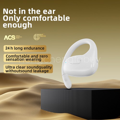 Bluetooth 5.3 Wireless Earpiece Headphones Earbuds Handsfree Headset Open Ear - Zdjęcie 15 z 27