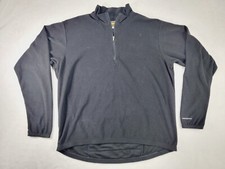 Vintage Novara by REI Men's XL Fleece Cycling Sweater Jacket Black Made In USA