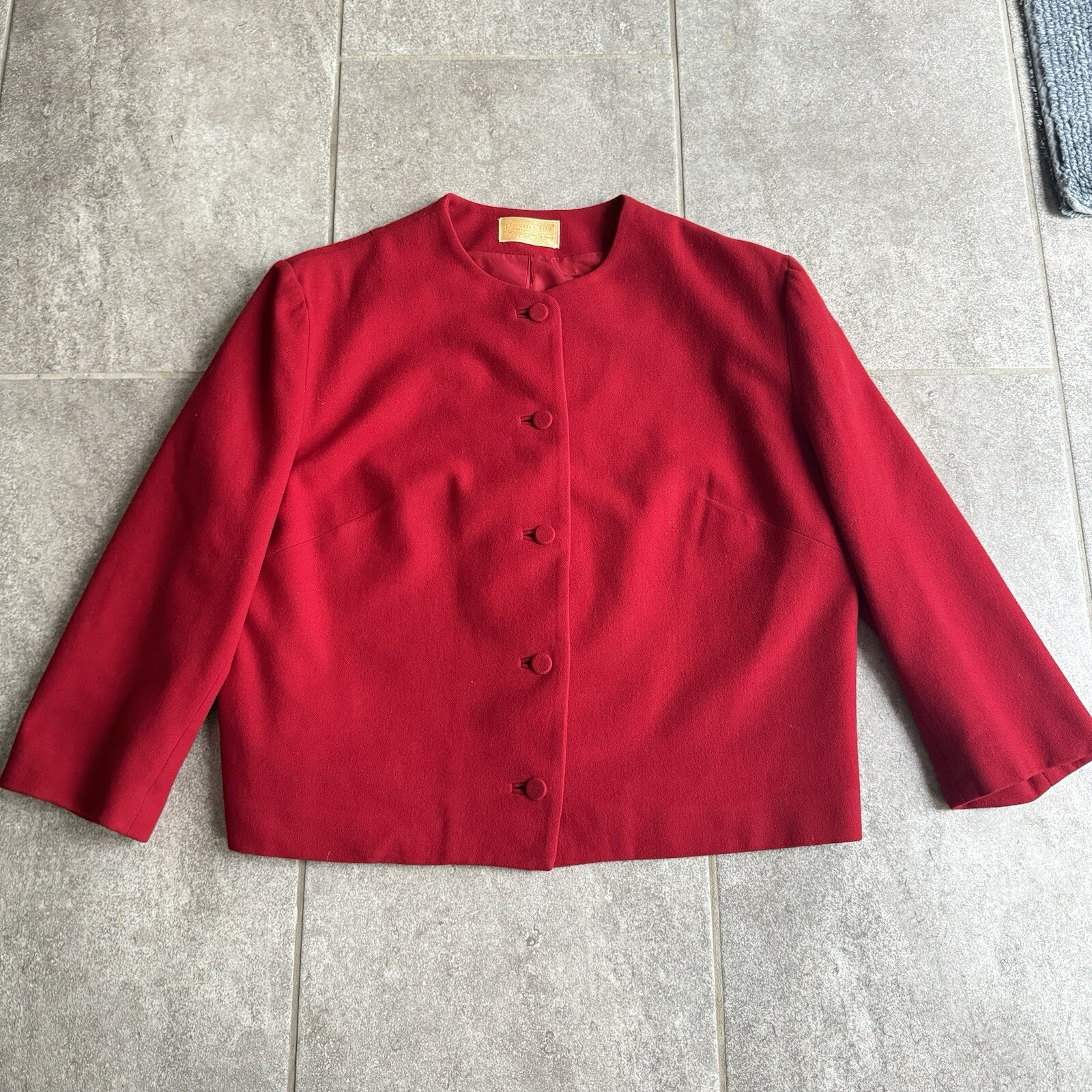 Red Pendleton Button Down 100% Wool Blazer Jacket… - image 1