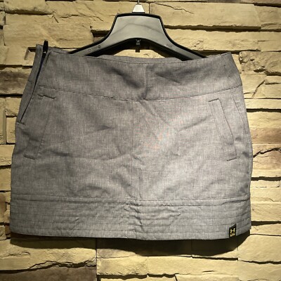 Under Armour MTN Skirt US Tennis Golf Gray Side Zip-Pockets