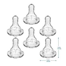 Dr. Brown'S Natural Flow Level 2 Narrow Baby Bottle Nipple 6-Pack 3m medium Flow