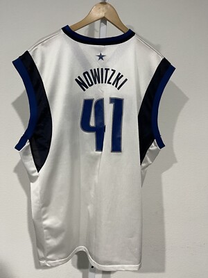 Champion Dallas Mavericks Dirk Nowitzki #41 Jersey Mens White NBA