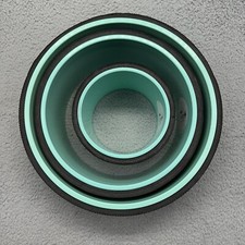 Chirp Wheel Foam Roller 3 Pack 12", 10", 6" Rolling Back Stretching Bundle