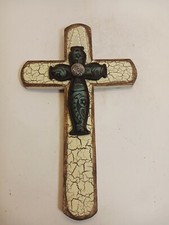 Western Resin Wood Wall Cross Rustic Southwest Cowboy Religious Country 10  x6  