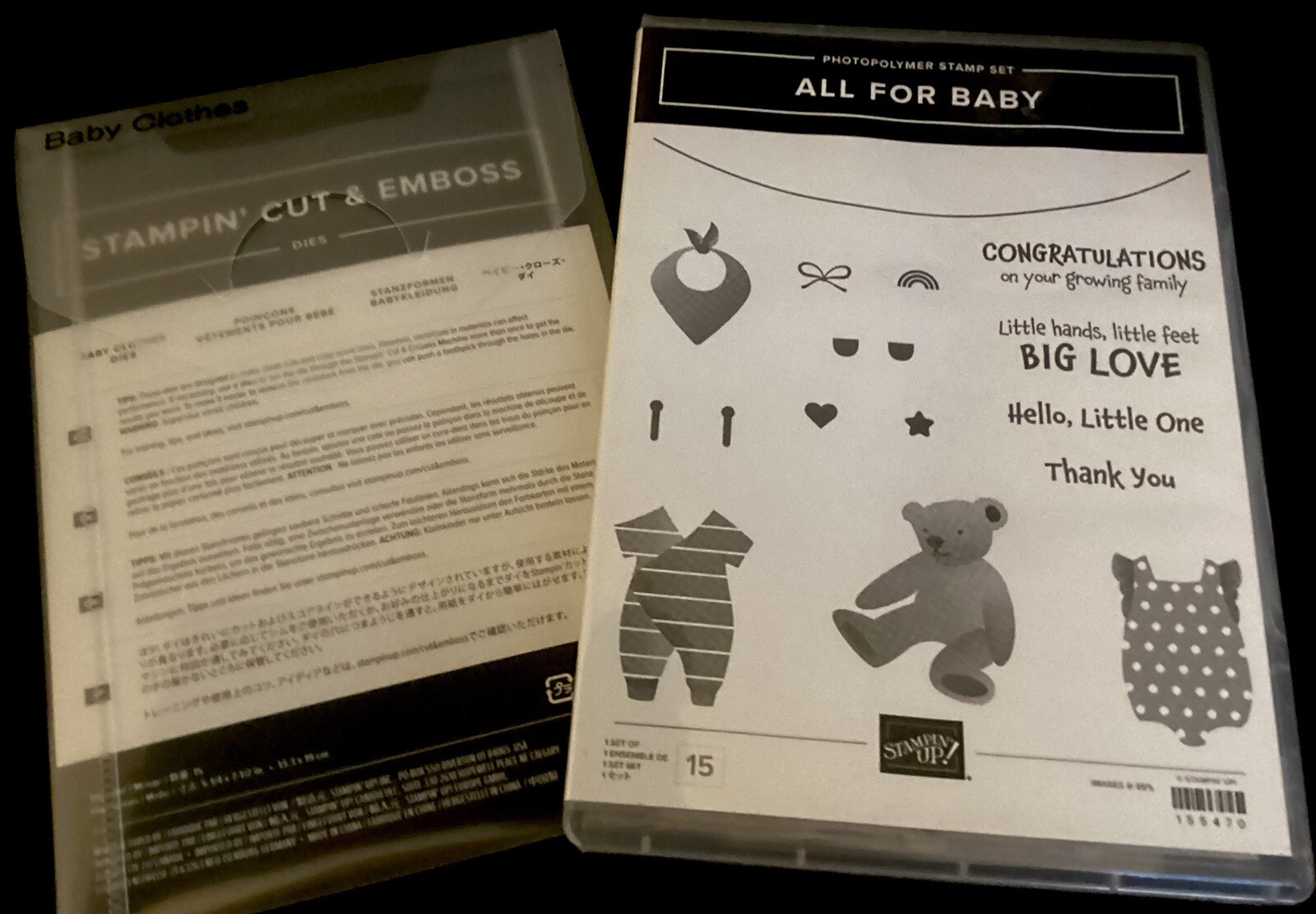 STAMPIN UP LOT BUNDLE ALL FOR BABY STAMP SET & BABY CLOTHES DIES eBay